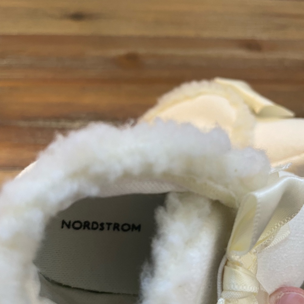 Nordstrom Baby Cream Slippers